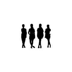 Woman fashion model silhouettes set, large pack of vector silhouette design, isolated white background 