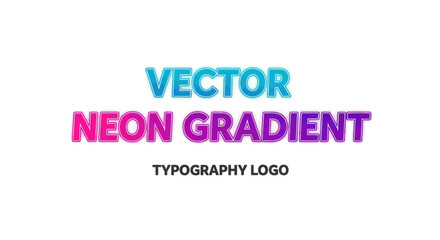 Vibrant Neon Gradient Typography Logo Design.