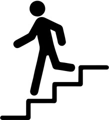 people go down the stairs on shilouette 
