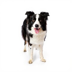 Fototapeta premium Happy Border Collie Dog Studio Portrait