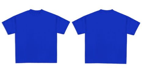 Mockup t-shirt oversize blue
