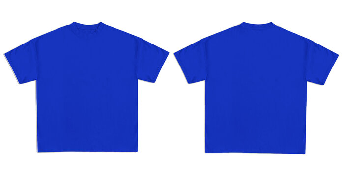 Mockup t-shirt oversize blue