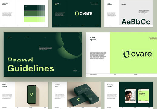 Modern and Clean Visual Brand Identity Guidelines Template for Corporate Branding