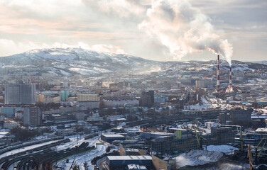 Aerial view of Murmansk