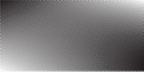 Grunge halftone gradient texture. Fading grit noise background. Sandy gritty wallpaper. Retro pixelated backdrop. Black and white anime or manga comic overlay. Vector textured graphic design © Hal