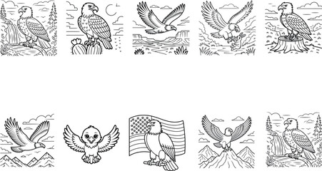 PrintEagles Coloring Pages