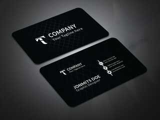 Modern business card design template. Orange color element rounded arrow, clean composition design.