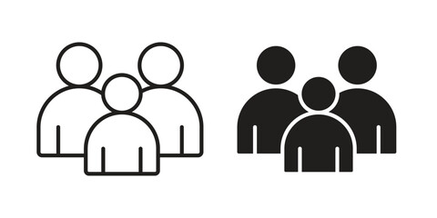 Community icon in line design. Simple icon vector