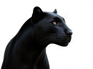 Majestic Black Panther Profile Portrait - Wildlife Photography