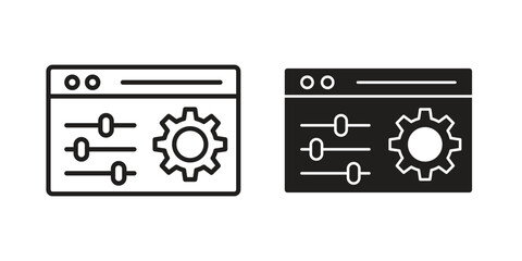 Control panel icon in line design. Simple icon vector