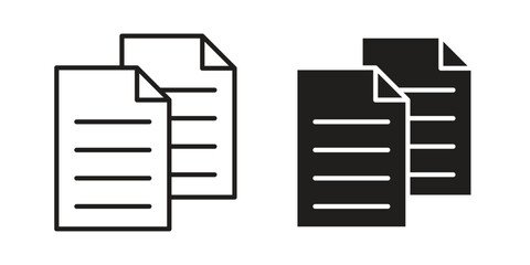 Copy icon in line design. Simple icon vector