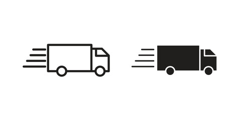 Delivery icon in line design. Simple icon vector