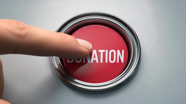 donation button for fundraising campaigns and initiatives animation
