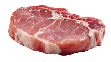  Fresh raw meat cuts with natural texture and rich color for cooking and meal preparation isolated on white background