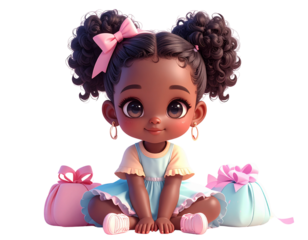 Pastel Outfit Anime Girl – Summer Casual Digital PNG