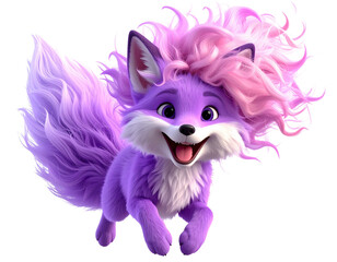Leaping Fox PNG – Hyper-Realistic Joyful Character