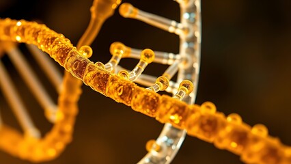 regenerative. Glowing DNA helix intertwined with golden strands, symbolizing regenerative medicine breakthroughs. STEM education sheets.