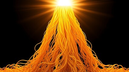 digestive. Golden fiber strands cascading into a radiant halo, embodying digestive wellness and vitality. wellbeing guides.