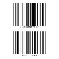 bar code made of black