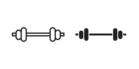 Gym icon in line design. Simple icon vector