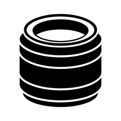 Camera Lens Outline Minimal Photography Focus Icon Clean Optics Symbol Line Art Vector illustration