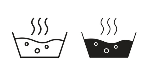 Hot Water icon in line design. Simple icon vector