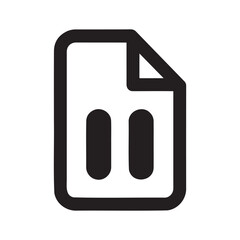 Document icon with pause symbol, representing document control or file management