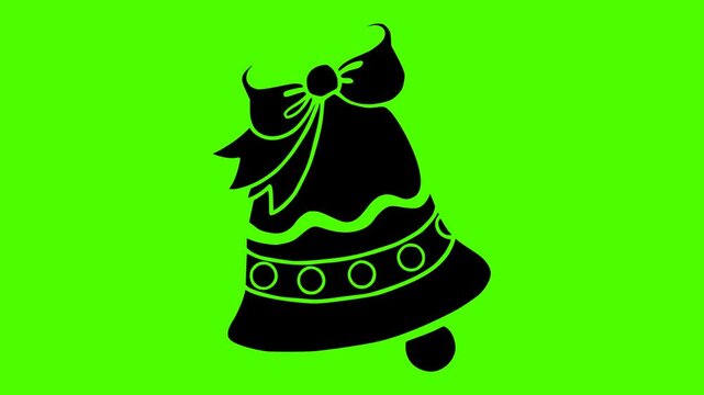 holiday illustration christmas silhouette decoration logo green icon screen outline video bell winter design celebration card merry tree new shape adults vector graphic background
