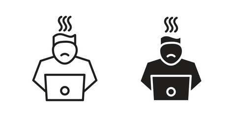 Burnout icon on white background. Stock vector icon