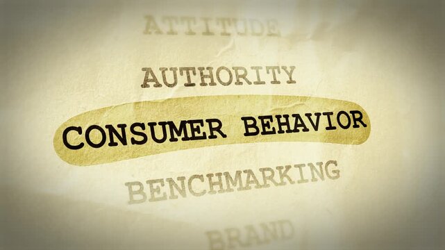 Consumer Behavior Text Highlight Animation &ndash; Documentary Style Effect