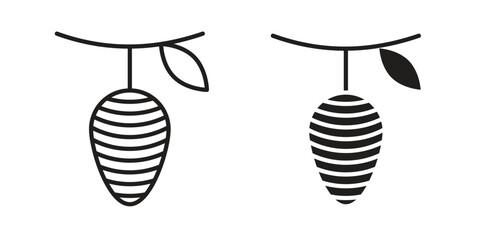 Cocoon icon on white background. Stock vector icon