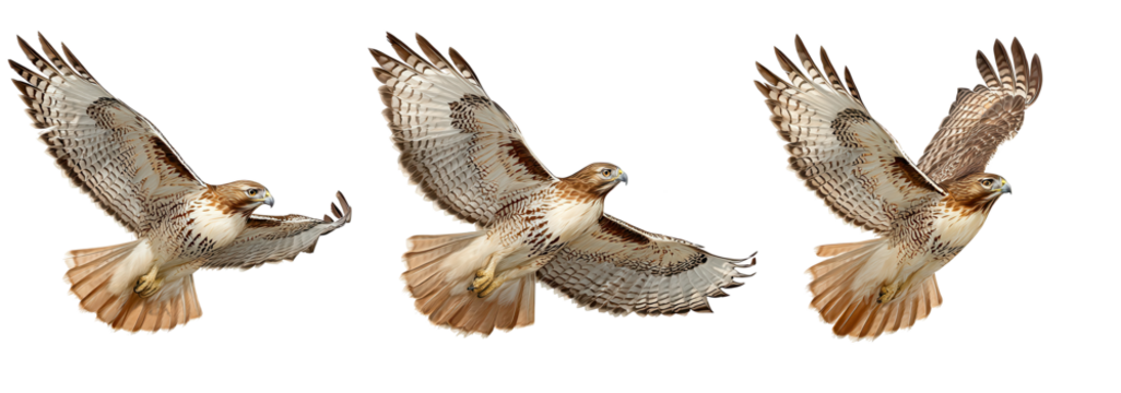 Majestic hawk soaring through the sky showcasing its incredible wingspan and agility during daylight hours