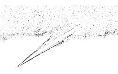 Abstract black dots creating a chaotic and grainy texture isolated on white background