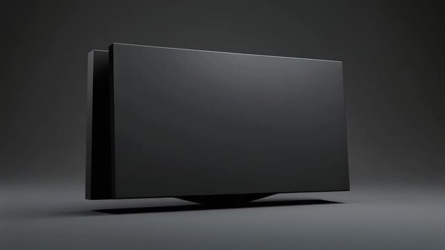 Elegant black monitor on a neutral stage