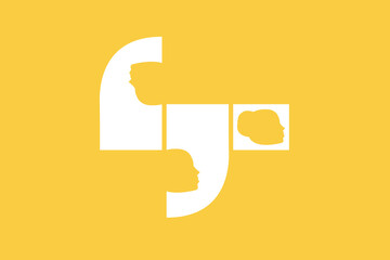 Business people speaks out with loud voice