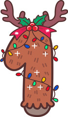 Reindeer Antlers with christmas light Number 1