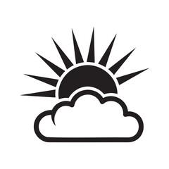 Sun rising behind a cloud