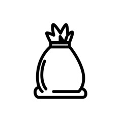 Minimalist Line Icon Set of Shopping Bags and Money Pouches