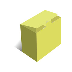 Snap Lock Bottom 3D Box Packaging Mockup