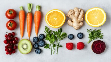 fresh vegetables and fruits