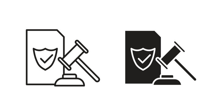 Code of conduct icons, vector symbols. filled flat sign