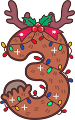 Reindeer Antlers with christmas light Number 3