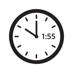 Clock face showing the time 155
