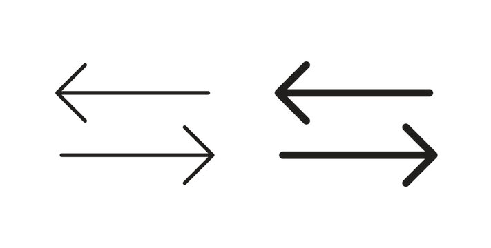 Exchange icons, vector symbols. filled flat sign