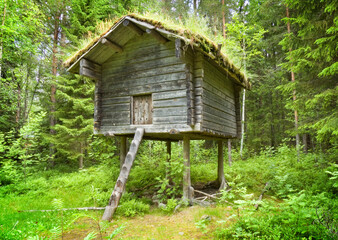 Sami camps in Västerbottens museum in the Gammlia area of Umeå, Sweden