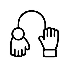 Illustration of a headset and a hand