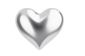 white heart isolated on white