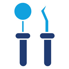 Syringe Flat Blue Icon