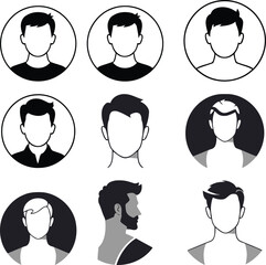 Male Avatar Silhouette Icons