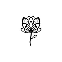 Elegant Black and White Lotus Flower A Symbol of Purity and Enlightenment